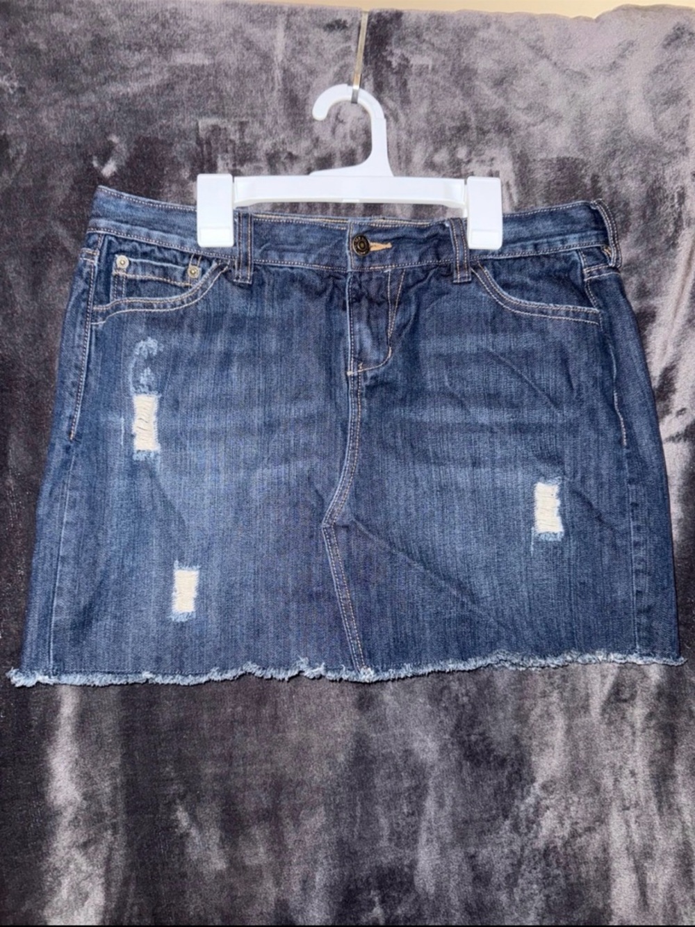 Old navy Dark blue Distressed Mini Skirt Size 10
